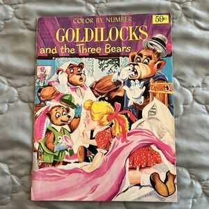 Vintage Color by Number Goldilocks and the Three Bears